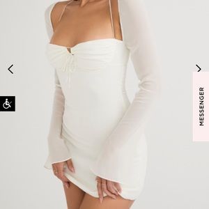 House of CB Babydoll dress in white